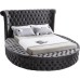 Grey Velvet Fabric Bed 