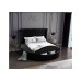 Black Velvet Fabric Bed 