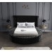 Black Velvet Fabric Bed 