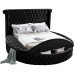 Black Velvet Fabric Bed 