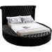 Black Velvet Fabric Bed 