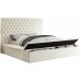 Crème Velvet Fabric Bed