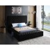 Black Velvet Fabric Bed