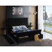 Black Velvet Fabric Bed