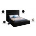 Black Velvet Fabric Bed