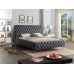 Grey Velvet Fabric Bed 