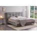 Grey Boucle Fabric Bed