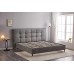Grey Boucle Fabric Bed