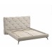 Soft Touch Grey Fabric Crème PU Bed
