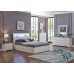 White Finish LED Touch Light Bedroom Set