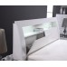 White Finish LED Touch Light Bedroom Set