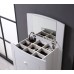 White Finish LED Touch Light Bedroom Set