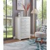 White Finish LED Touch Light Bedroom Set