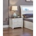 White Finish LED Touch Light Bedroom Set