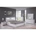 White Finish LED Touch Light Bedroom Set