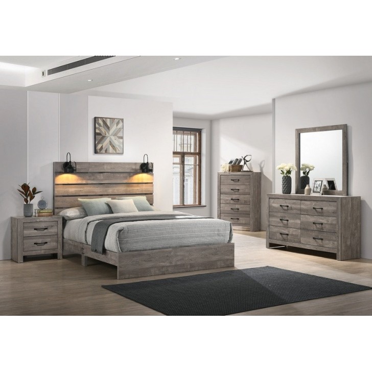 Grey Finish Bedroom Set 