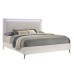 White Finish LED Touch Light Bedroom Set