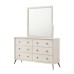 White Finish LED Touch Light Bedroom Set