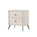 White Finish LED Touch Light Bedroom Set