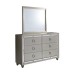 Silver Finish Mirror Accents Bedroom Set