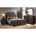 Walnut Brown Color Bedroom Set 