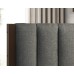 Dark Grey Fabric with Brown Wood Bedroom Set
