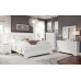 Metallic White Finish With LED Touch Lights Bedroom Set