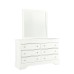 Metallic White Finish With LED Touch Lights Bedroom Set