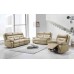 3pc Beige Genuine Leather/Match  Power Recliner Set