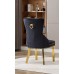 Black Velvet Accent Chair 