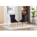 Black Velvet Accent Chair 