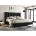 Black Velvet Deep Vertical Tufting