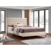 Black/Crème/Grey Velvet Diamond Pattern Button Tufting Bed