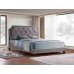 Grey/Blue/Black Velvet Diamond Pattern Button Tufting Bed