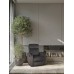 Soft Charcoal Fabric Recliner Chair 