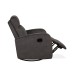 Soft Charcoal Fabric Recliner Chair 