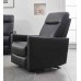 3pc Power Recliner Soft Black Leather Match Sofa Set 