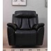 3Pc Soft Black Leather Air Dual-Power Recliner Set