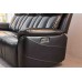 3Pc Soft Black Leather Air Dual-Power Recliner Set