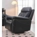 3Pc Soft Black Leather Air Dual-Power Recliner Set