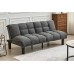Soft Grey Fabric Split Back and Seat Sofa Bed