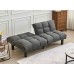 Soft Grey Fabric Split Back and Seat Sofa Bed