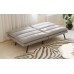 Soft Grey Fabric Split Back and Seat Sofa Bed
