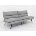 Soft Grey Fabric Split Back and Seat Sofa Bed