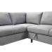 Soft Grey Fabric Sofa Bed Sectional