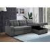 RHF Soft Grey Fabric  Sofa Bed Sectional