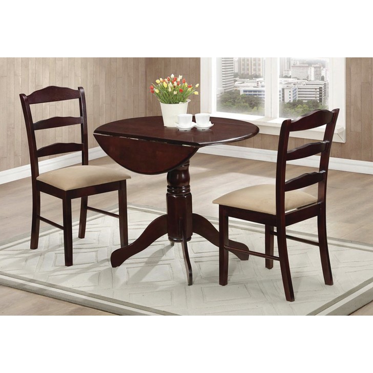 3Pc Espresso  Dinette Set 