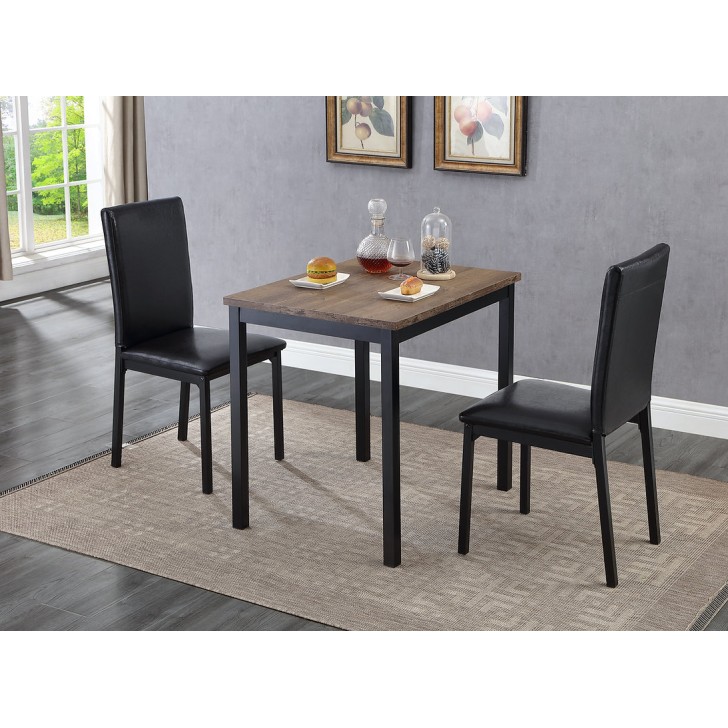 3PC Wood Table Top Dinette Set