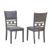 5Pc Dark Grey Dining Table Set