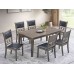 7Pc Grey Wood Dining Table Set